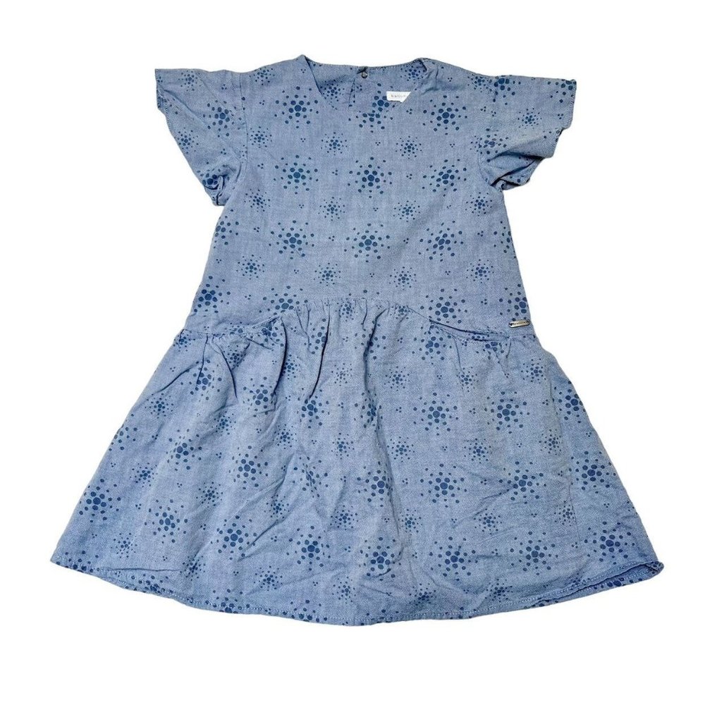 Bellybutton Patterned Chambray Dress Size 4/5